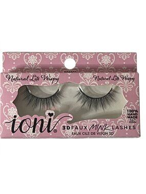 Ioni 3D Faux Mink Lashes – Natural Lite Wispy Handmade Strip Lash